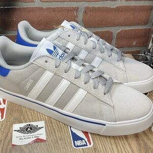 Size 10 - adidas Campus Vulc Grey Bluebird